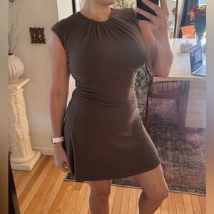 Brown wool blend Ralph Lauren skater dress